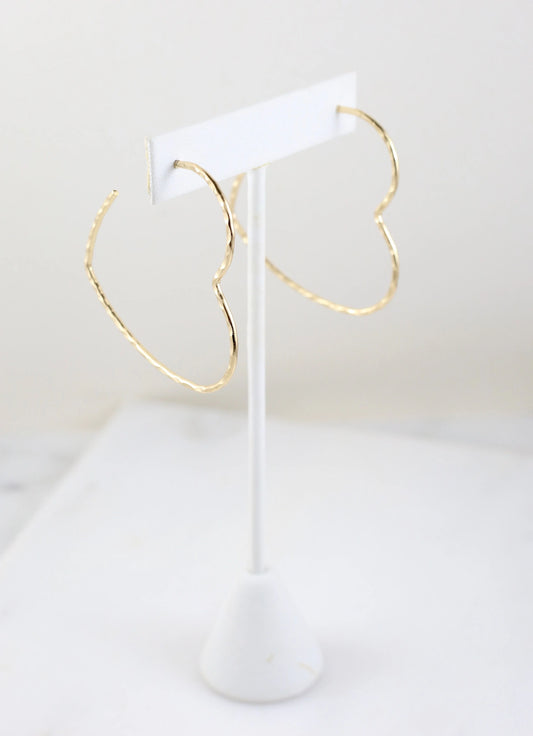 Hardy Heart Hoop Earring