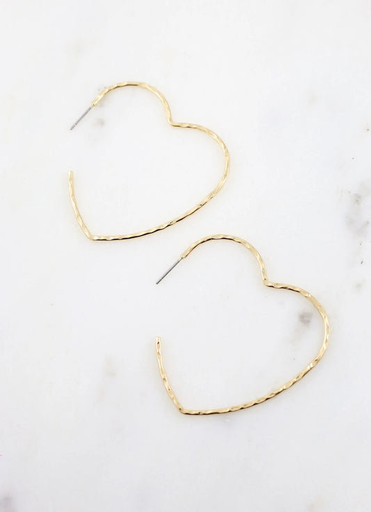 Hardy Heart Hoop Earring