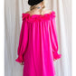 Holiday Ruffle Dress - Pink