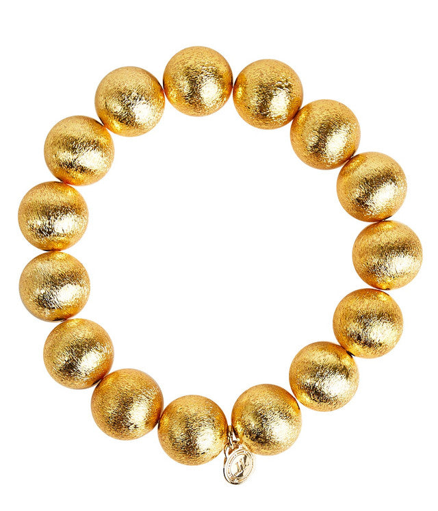 Georgia Gold Beaded Bracelet - 14mm