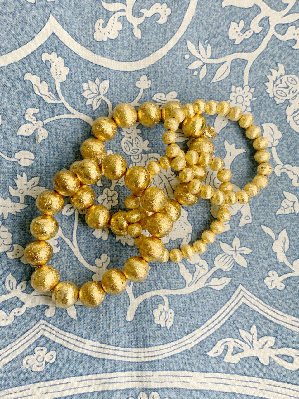 Georgia Gold Beaded Bracelet - 14mm