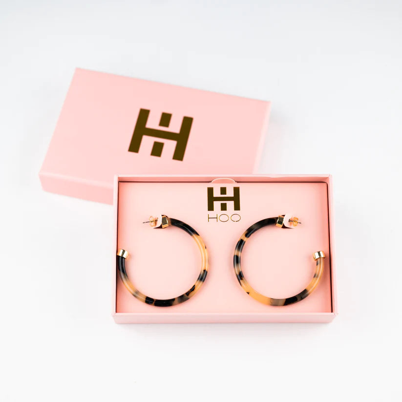 Tortoise Shell Hoo Hoops