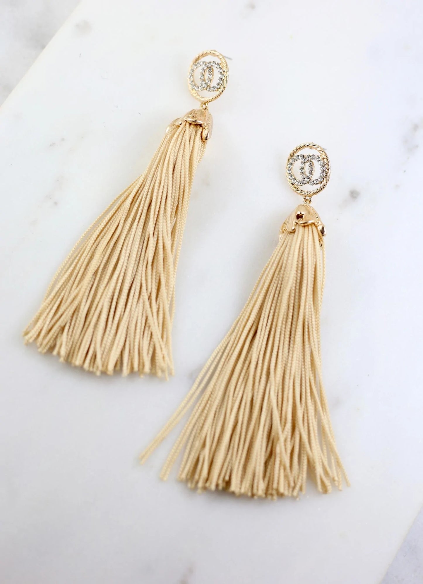 Zane Thread Tassel Drop Earring NATURAL