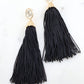 Zane Thread Tassel Drop Earring BLACK