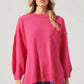 Sweet Sunday Hi Lo Knit Tunic -Pink