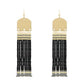 Gold with Black Seed Bead Tassel Earring