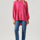 Sweet Sunday Hi Lo Knit Tunic -Pink