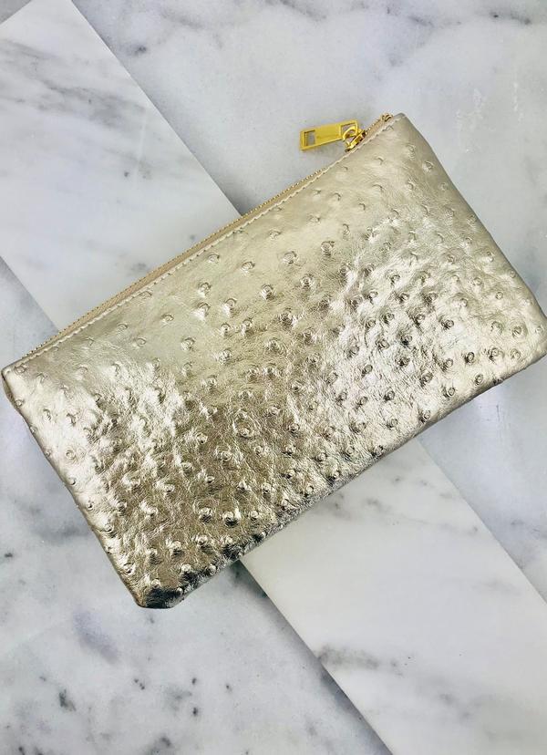 Liz Crossbody - Champagne Ostrich