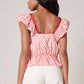 Blakley Eyelet Peplum Top