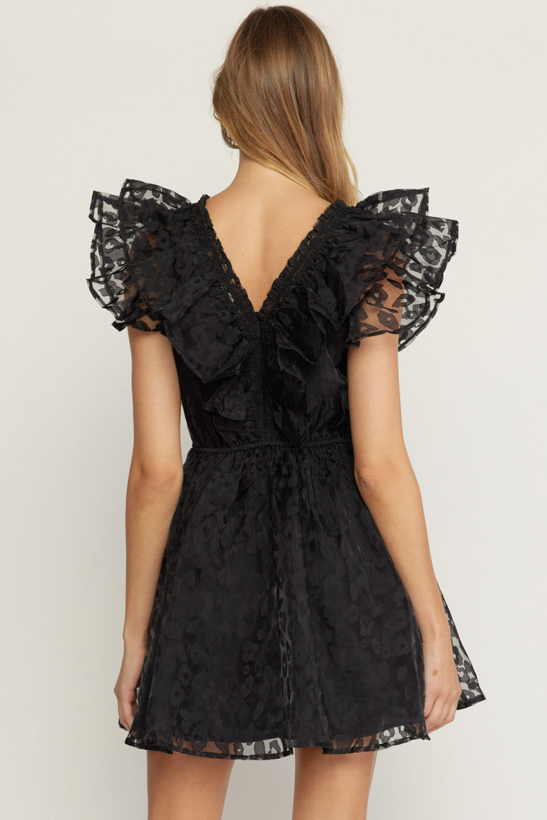 Lucy Leopard Ruffle Dress