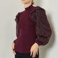 Merlot Bubble Sleeve Top