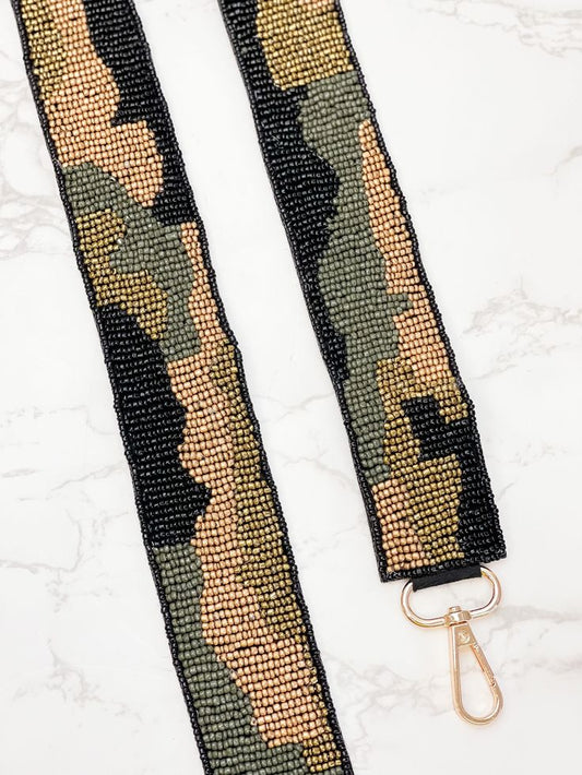 Camo Beaded Purse Strap