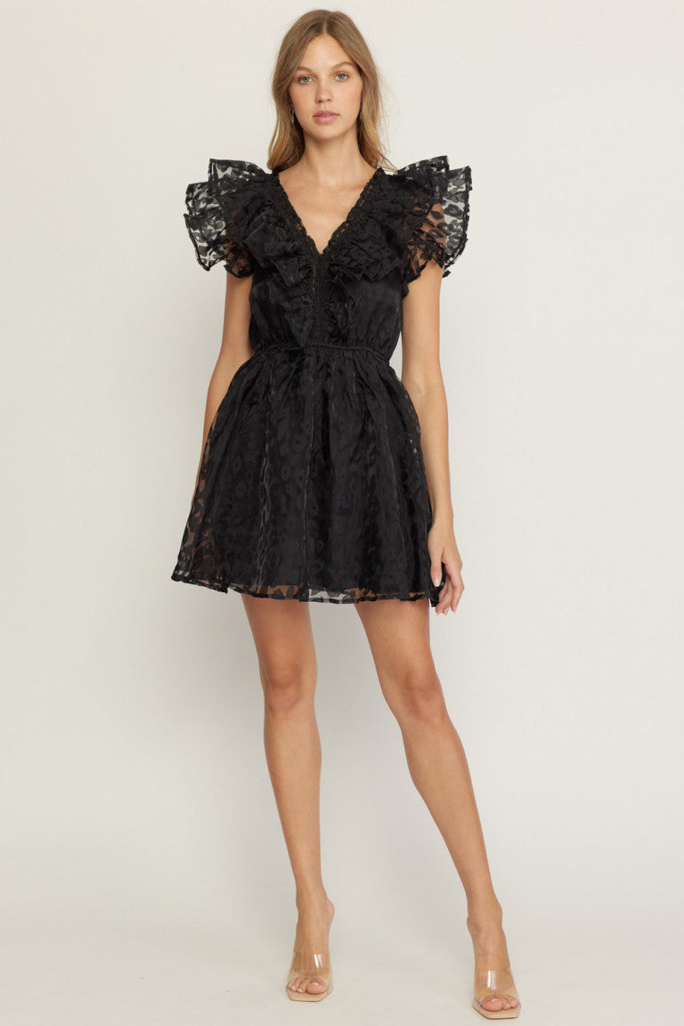 Lucy Leopard Ruffle Dress